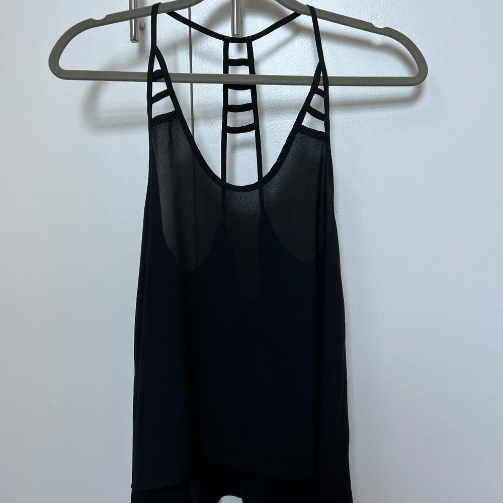 Black cut out top